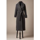 Charcoal Boiled Belted Coat