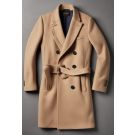 Ink Wool-cashmere Double-breasted Coat