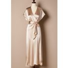 Ecru Silk Wrap Dress