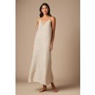 Ecru Linen Slip Dress