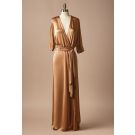 Camel Silk Wrap Dress