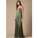 Moss Silk Slip Dress