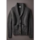 Charcoal Alpaca-blend Cardigan Knit