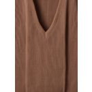 Camel Cashmere V-neck Knit