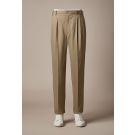 Slate Cotton Pleated Trouser