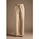 Camel Linen Drawstring Trouser