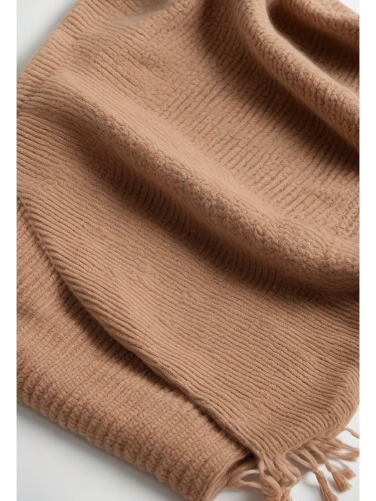 Wool Ribbed Scarf