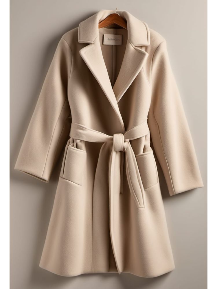 Ecru Undyed Wrap Coat