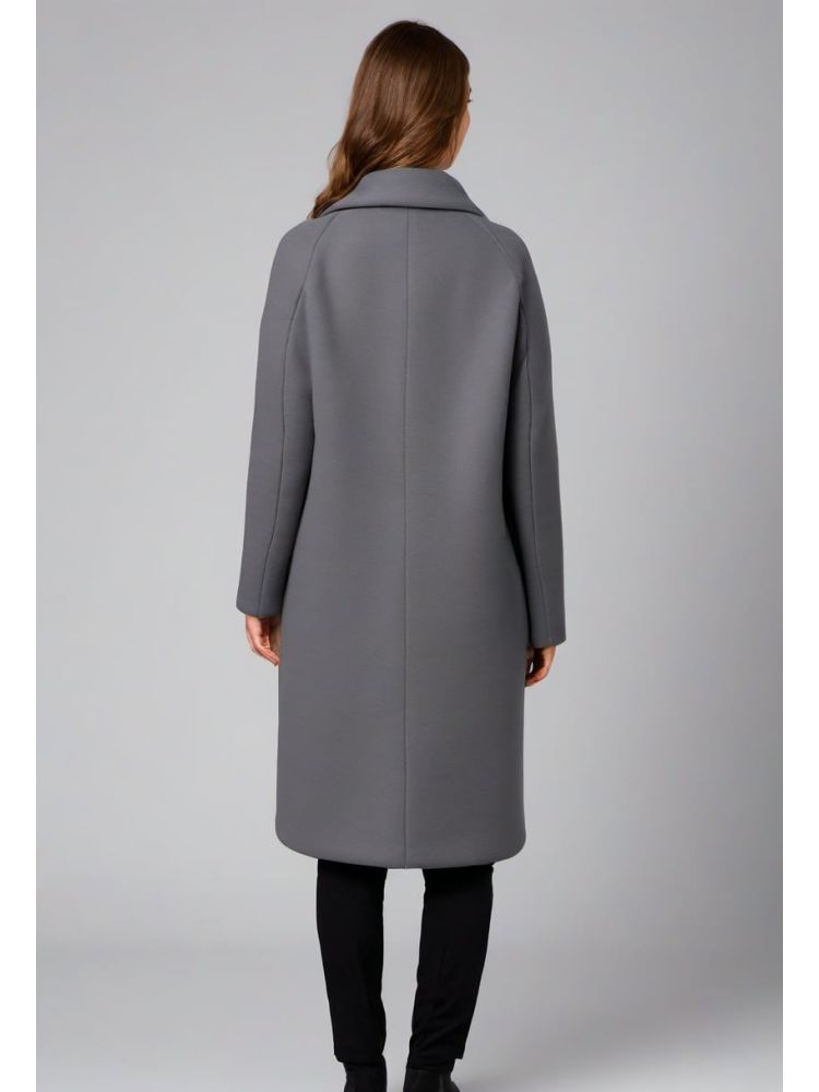Slate Melton Cocoon Coat