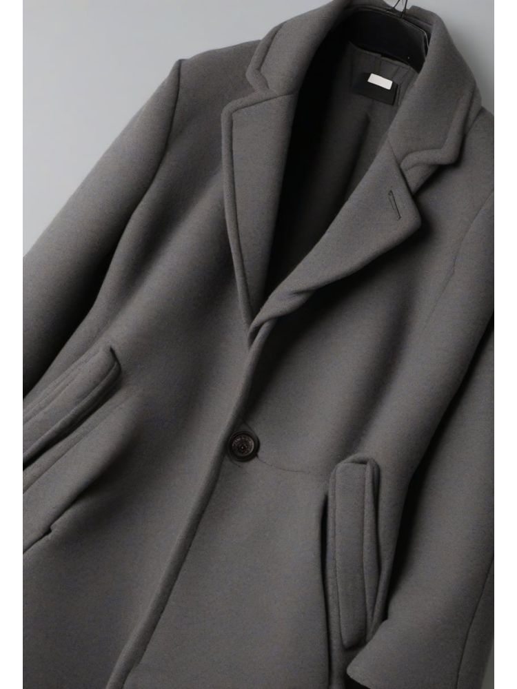 Slate Melton Cocoon Coat