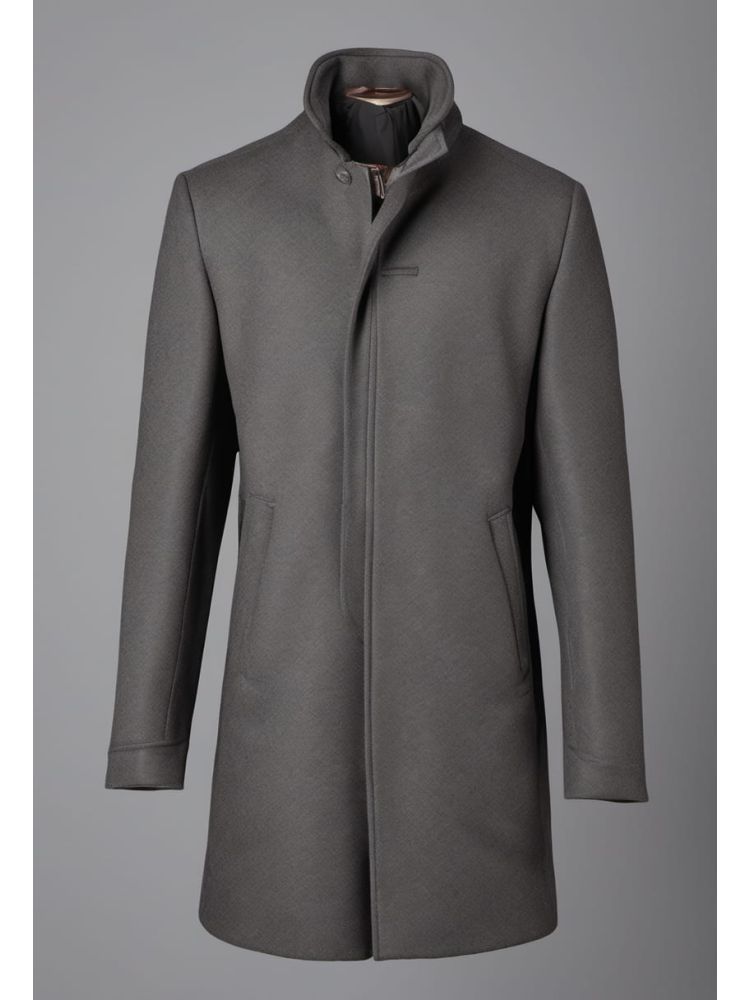 Slate Melton Cocoon Coat