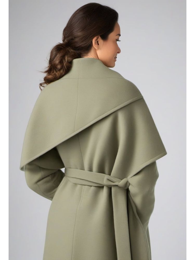 Moss Wool-cashmere Wrap Coat