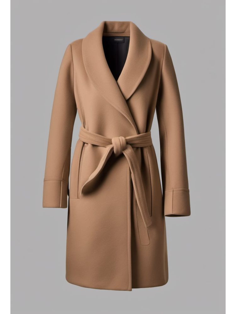 Moss Wool-cashmere Wrap Coat