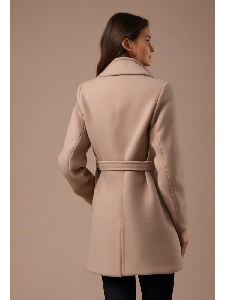 Undyed Double-breasted Coat