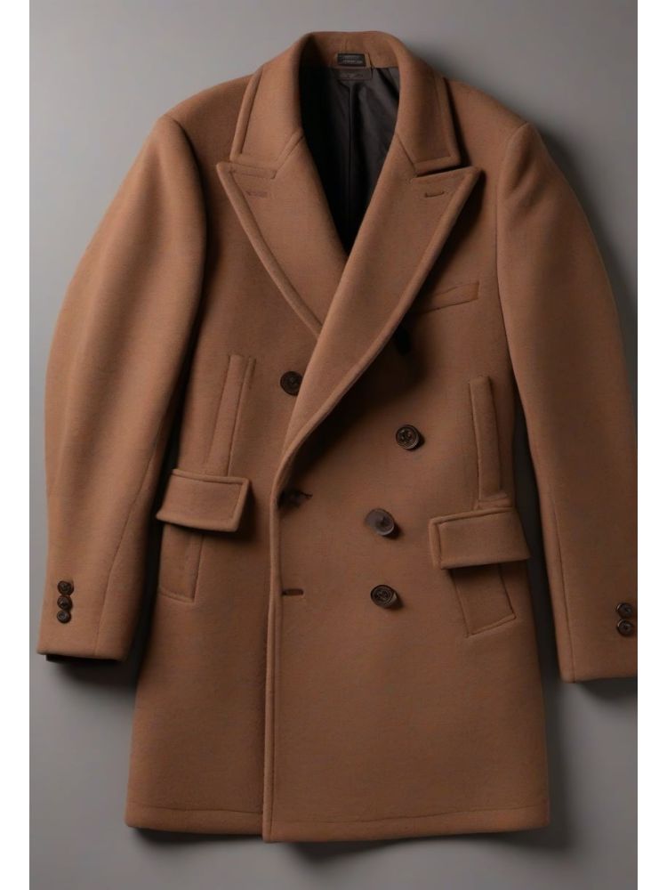 Undyed Double-breasted Coat