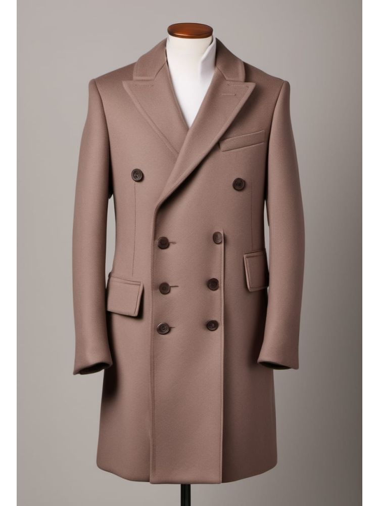 Undyed Double-breasted Coat