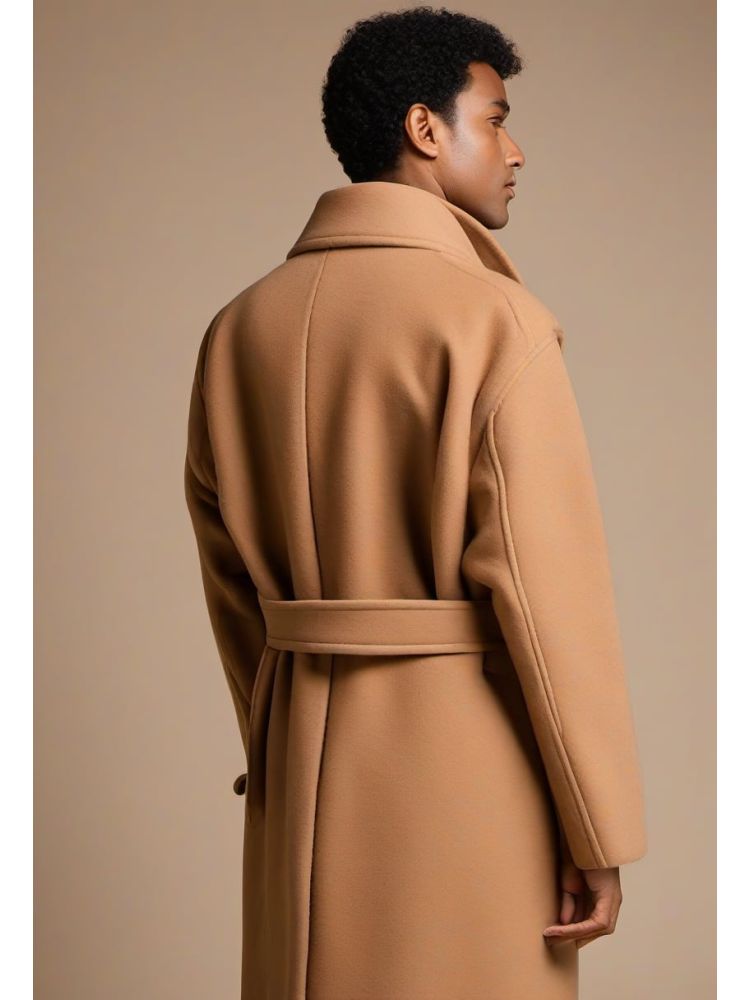 Camel Undyed Wrap Coat