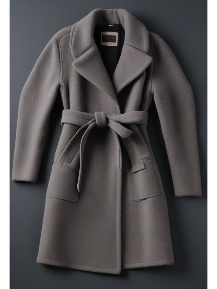 Slate Boiled Belted Coat