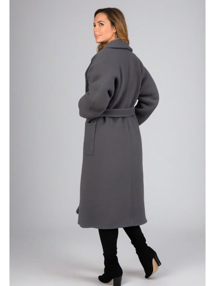 Slate Boiled Belted Coat