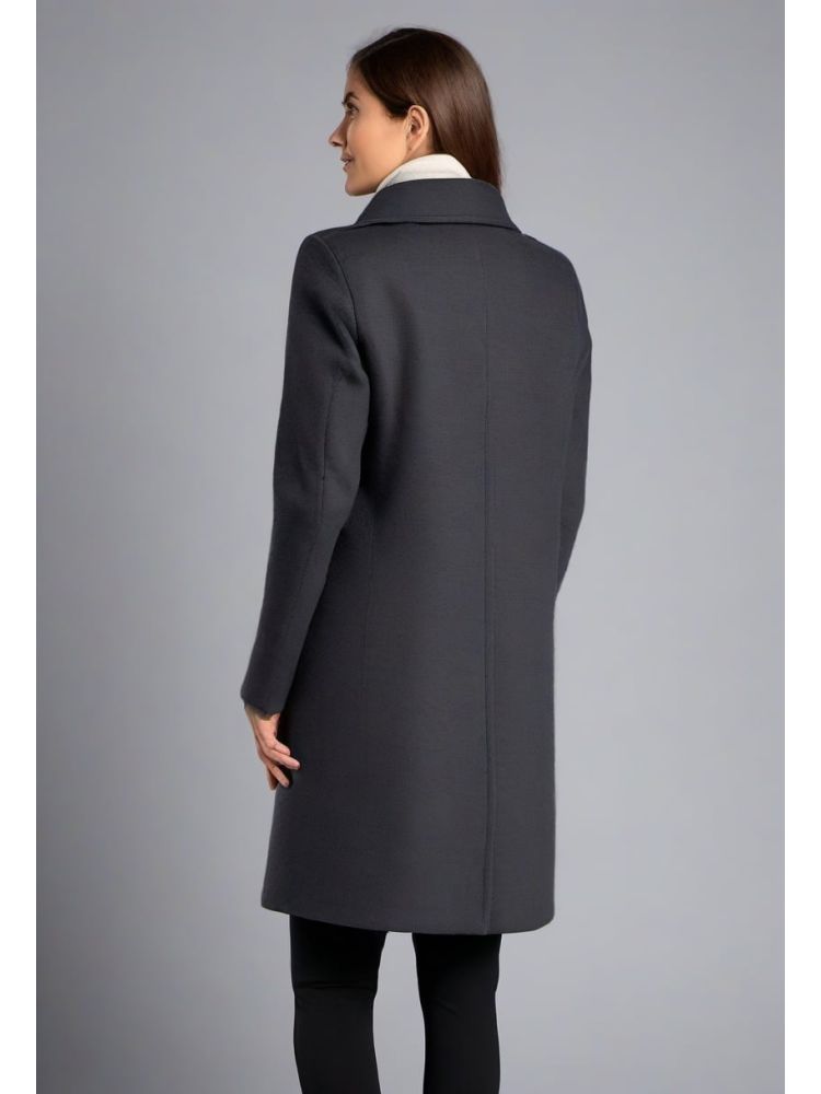 Ink Wool-cashmere Double-breasted Coat