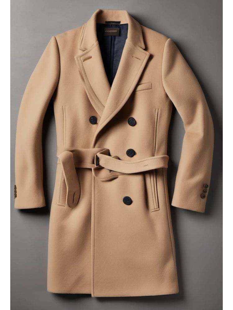 Ink Wool-cashmere Double-breasted Coat