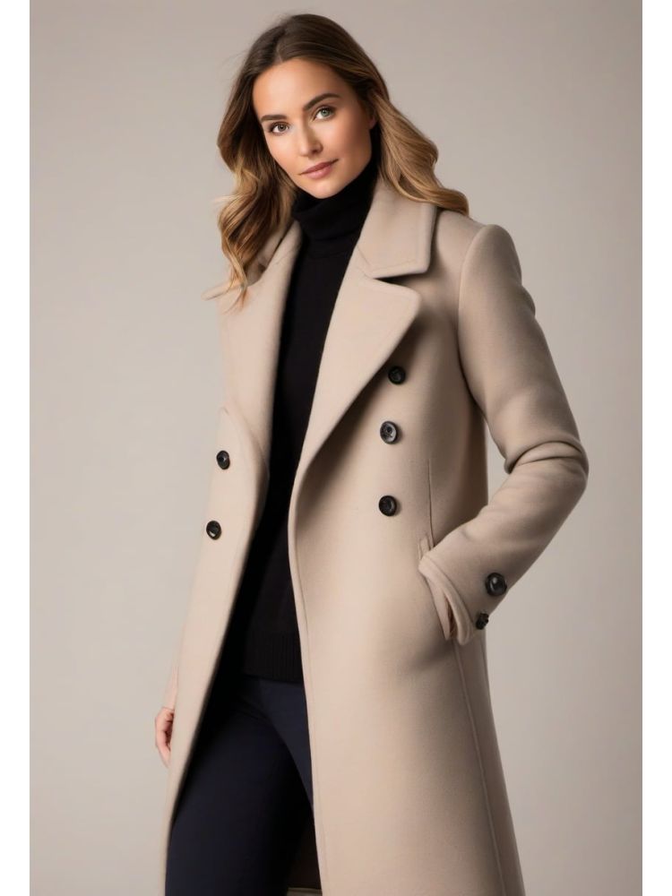 Ink Wool-cashmere Double-breasted Coat