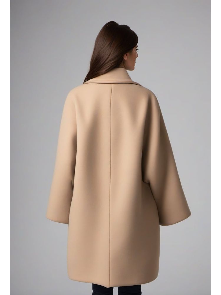 Sand Melton Cocoon Coat