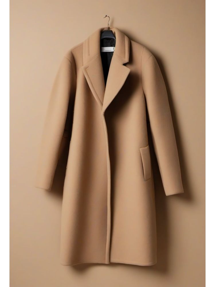 Sand Melton Cocoon Coat