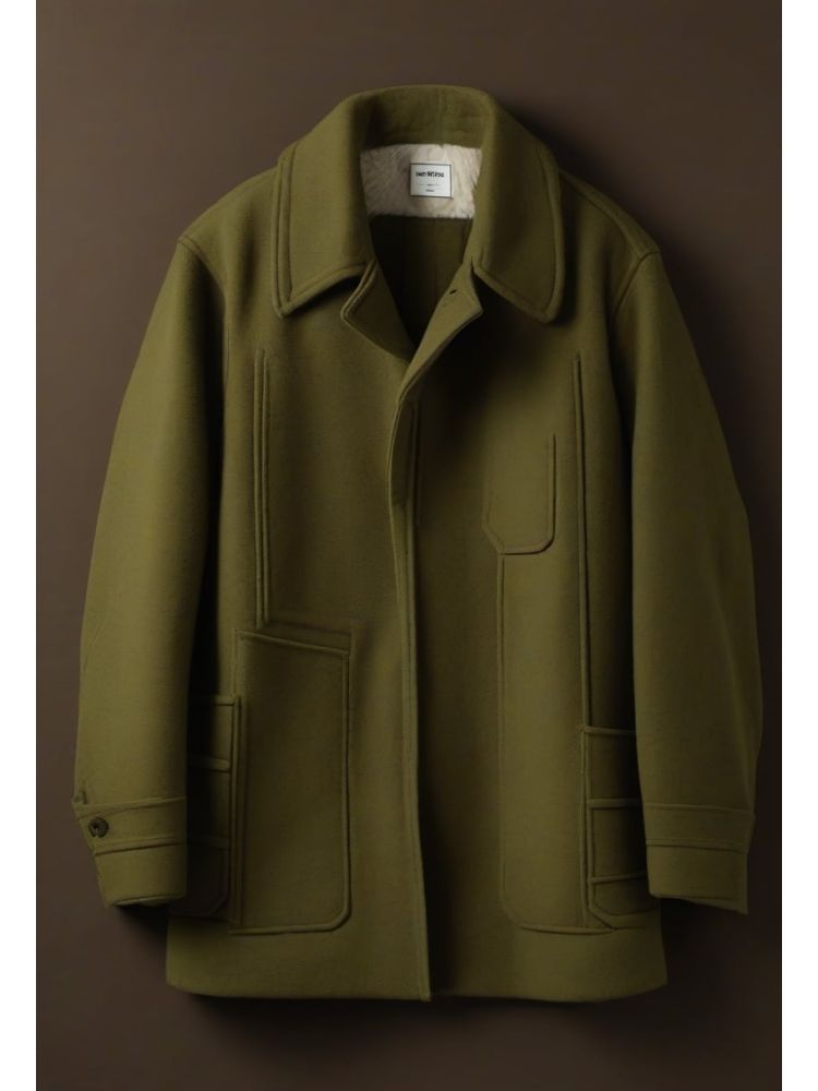 Moss Undyed Overshirt Coat