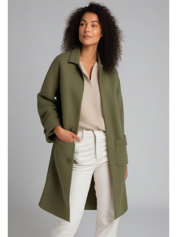 Moss Undyed Overshirt Coat