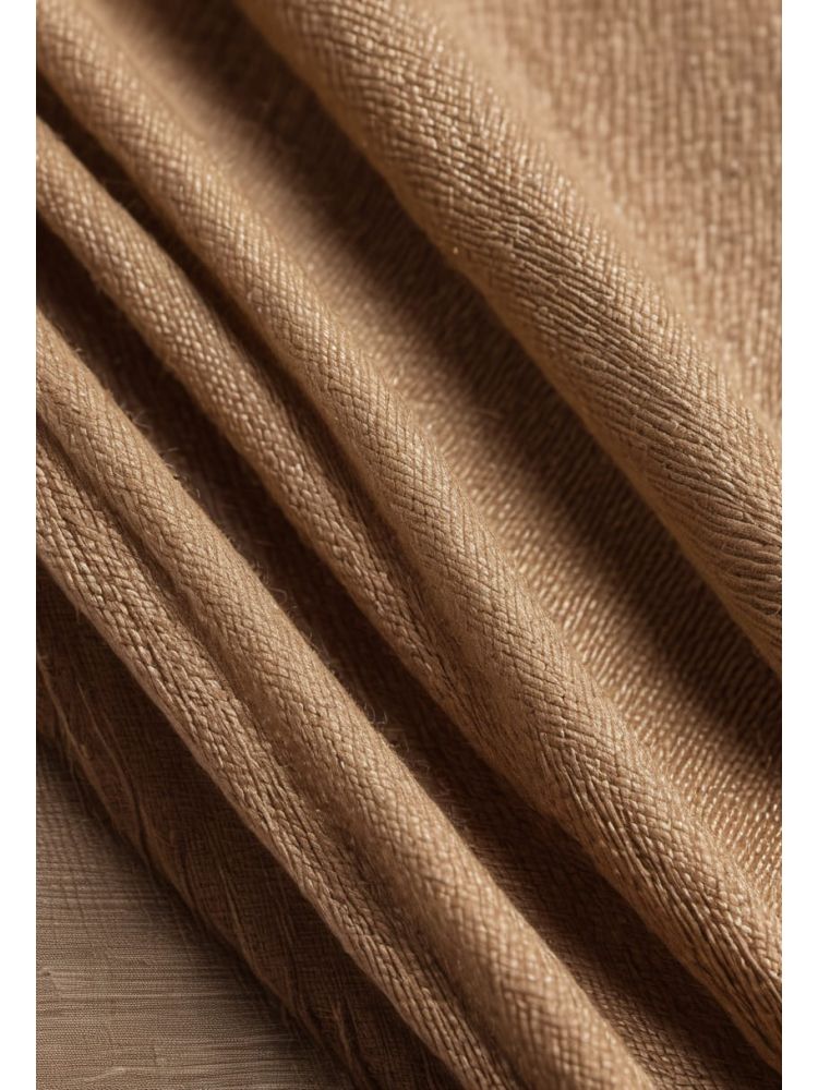 Camel Linen Pleated Dress