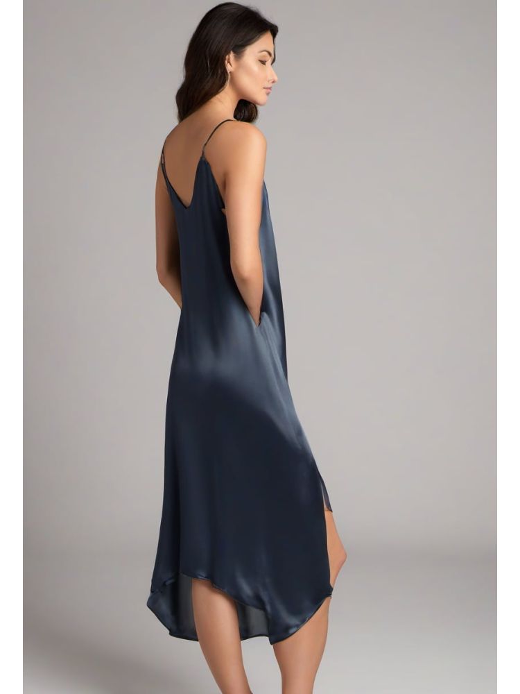 Ink Silk Slip Dress