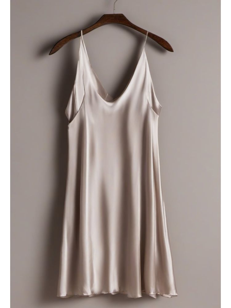 Ink Silk Slip Dress