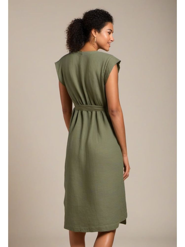 Linen Wrap Dress