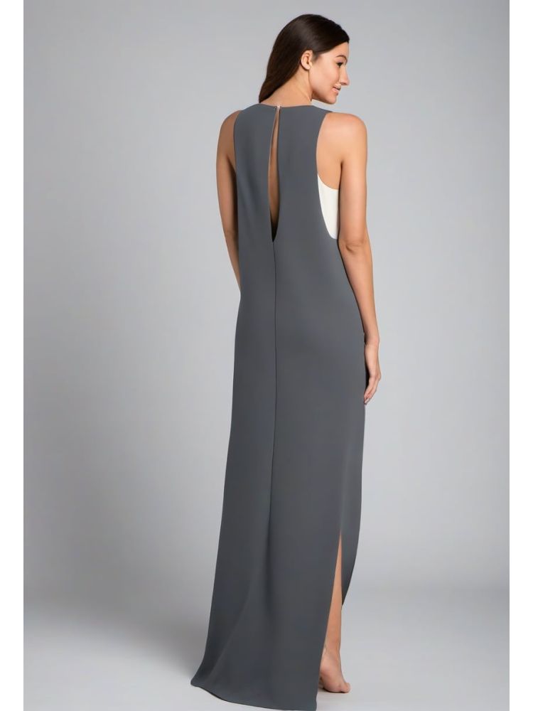 Slate Wool Column Dress
