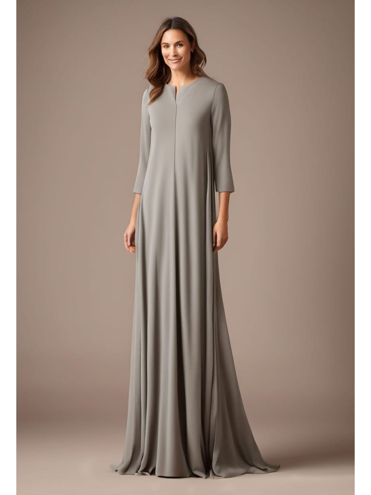 Slate Wool Column Dress