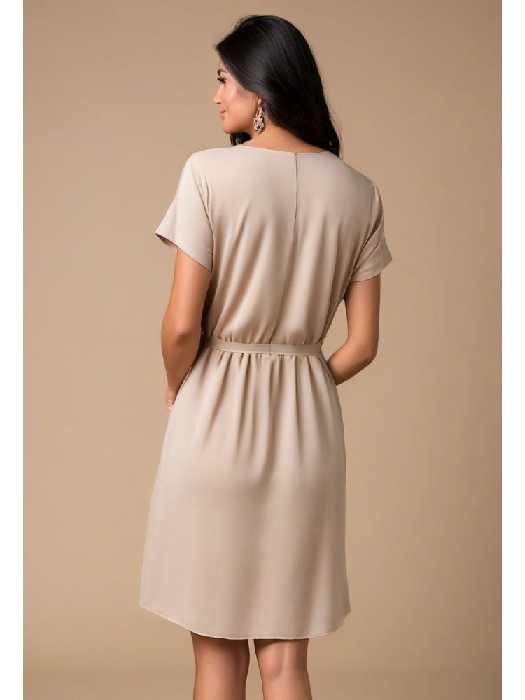 Sand Tencel Tea Dress