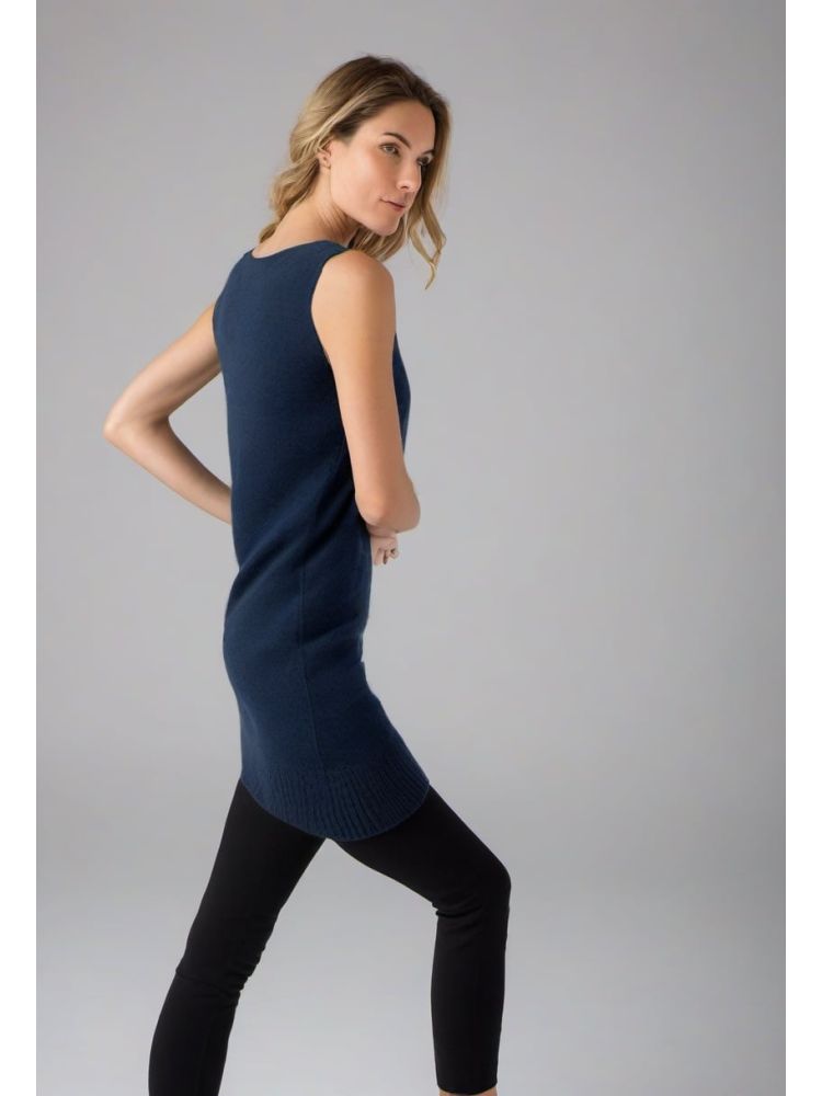 Ink Lambswool Sleeveless Knit