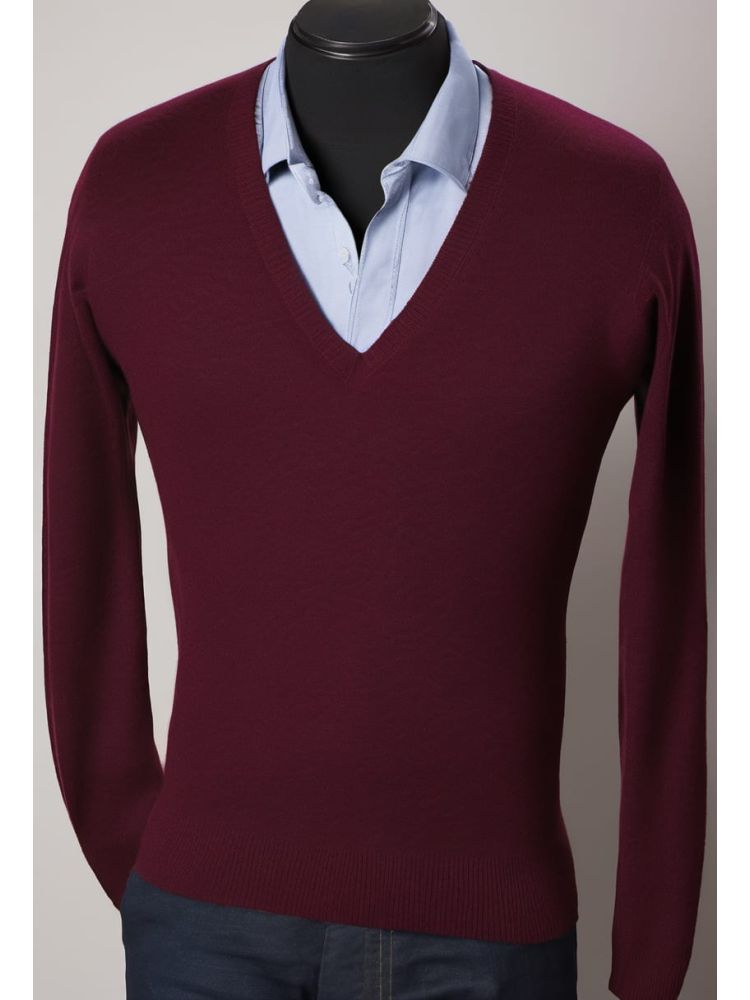 Lambswool V-neck Knit