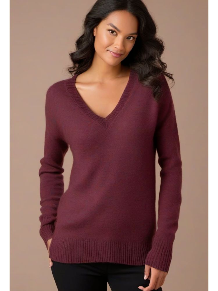 Lambswool V-neck Knit