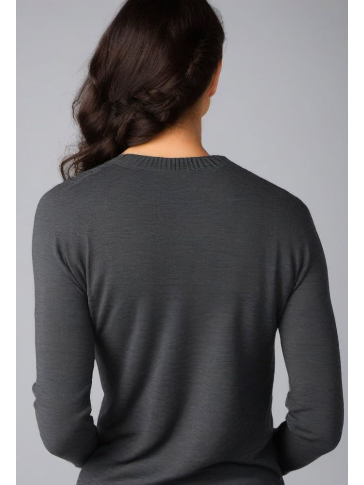 Charcoal Merino Crew Knit