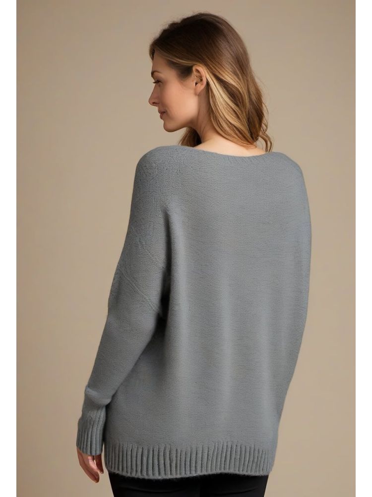 Slate Alpaca-blend Cardigan Knit
