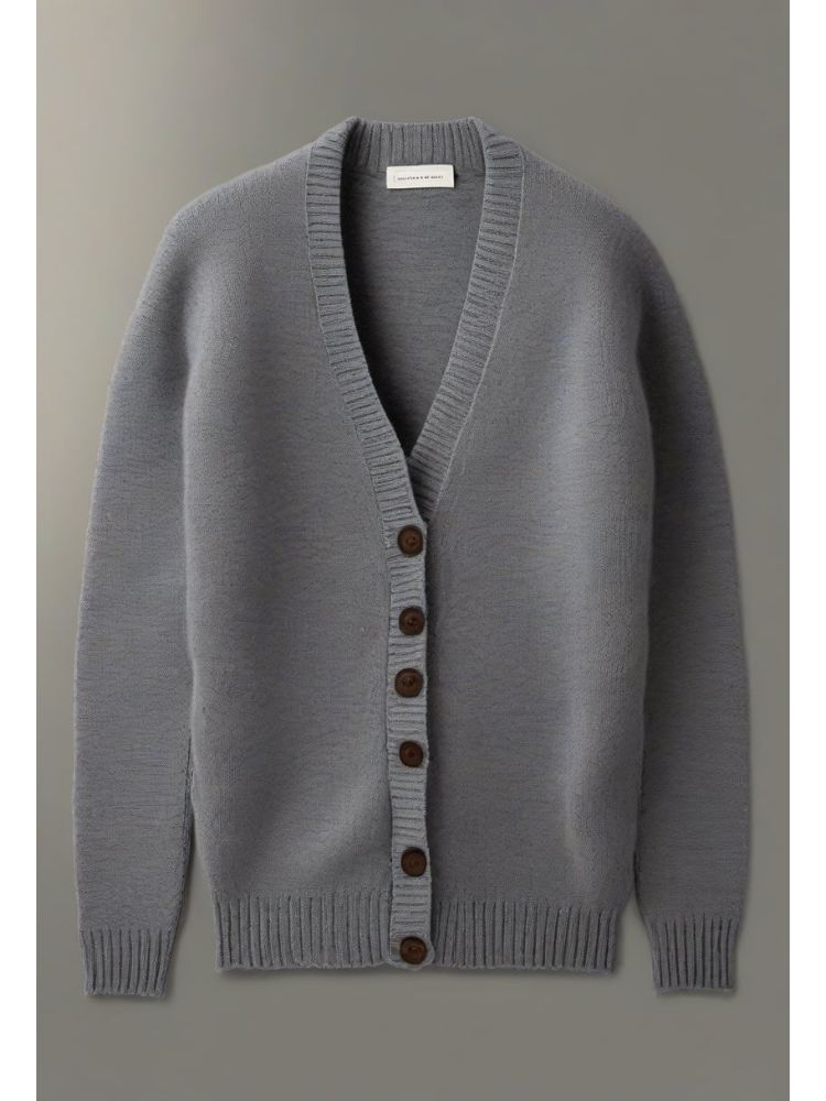 Slate Alpaca-blend Cardigan Knit