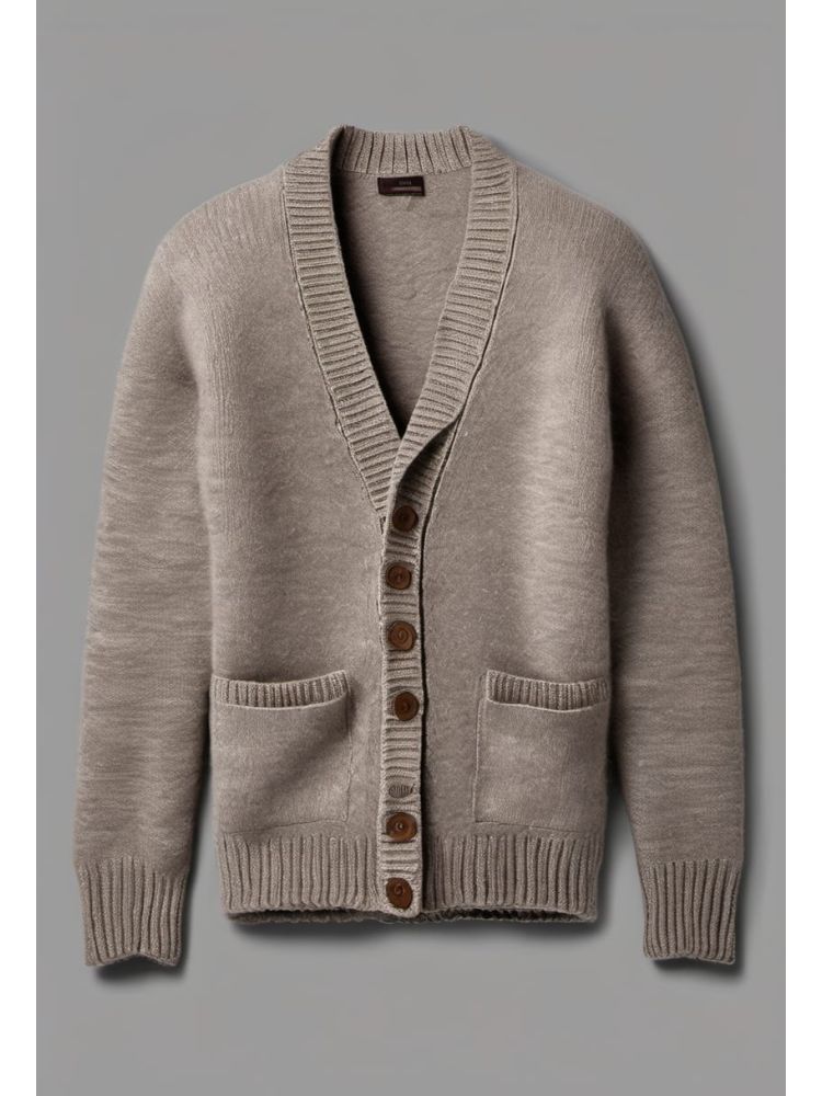 Slate Alpaca-blend Cardigan Knit