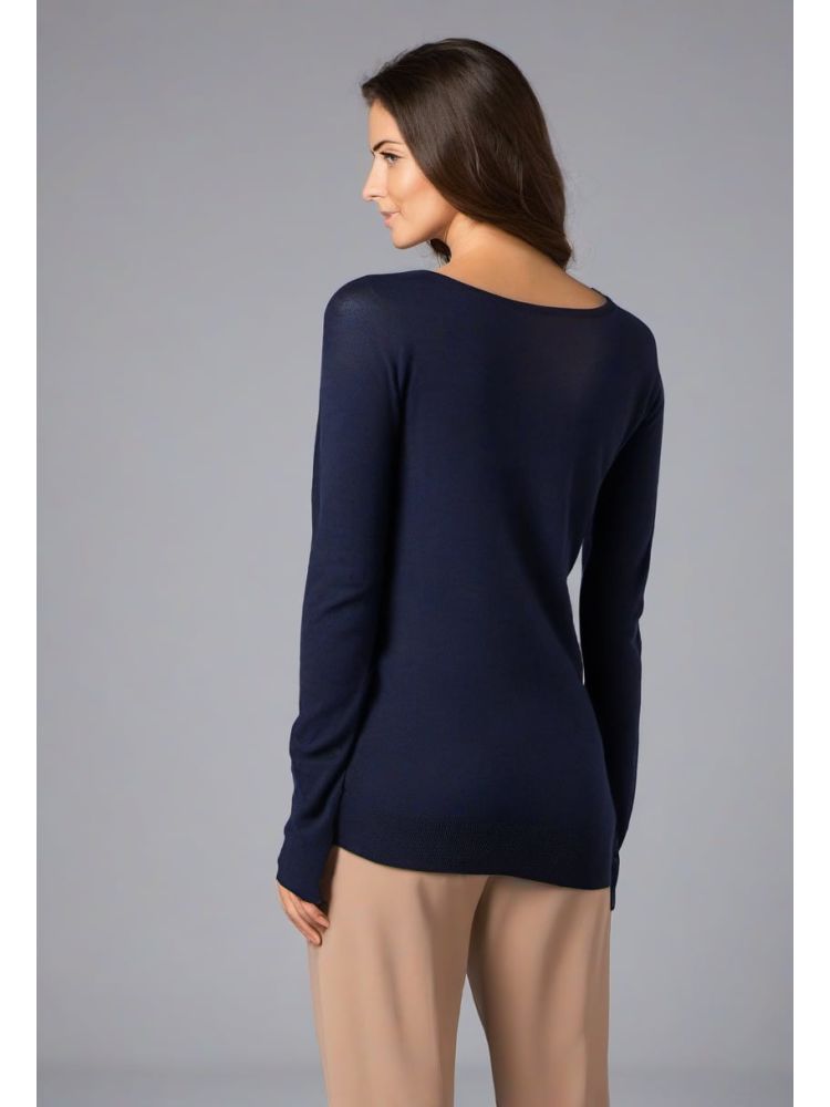 Ink Cashmere V-neck Knit