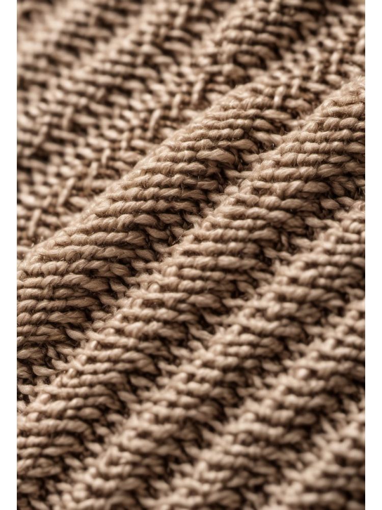 Sand Merino Half-zip Knit