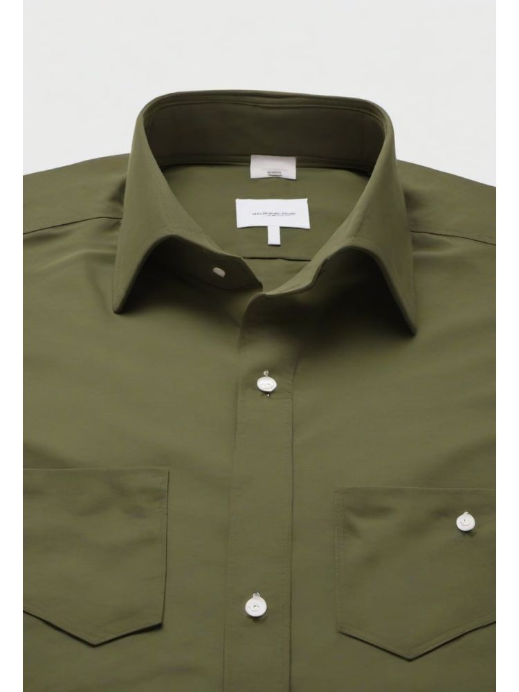 Moss Oxford Camp-collar Shirt