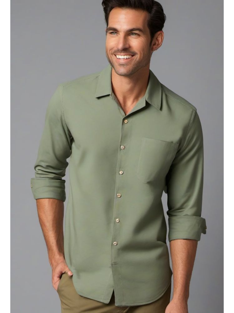 Moss Oxford Camp-collar Shirt