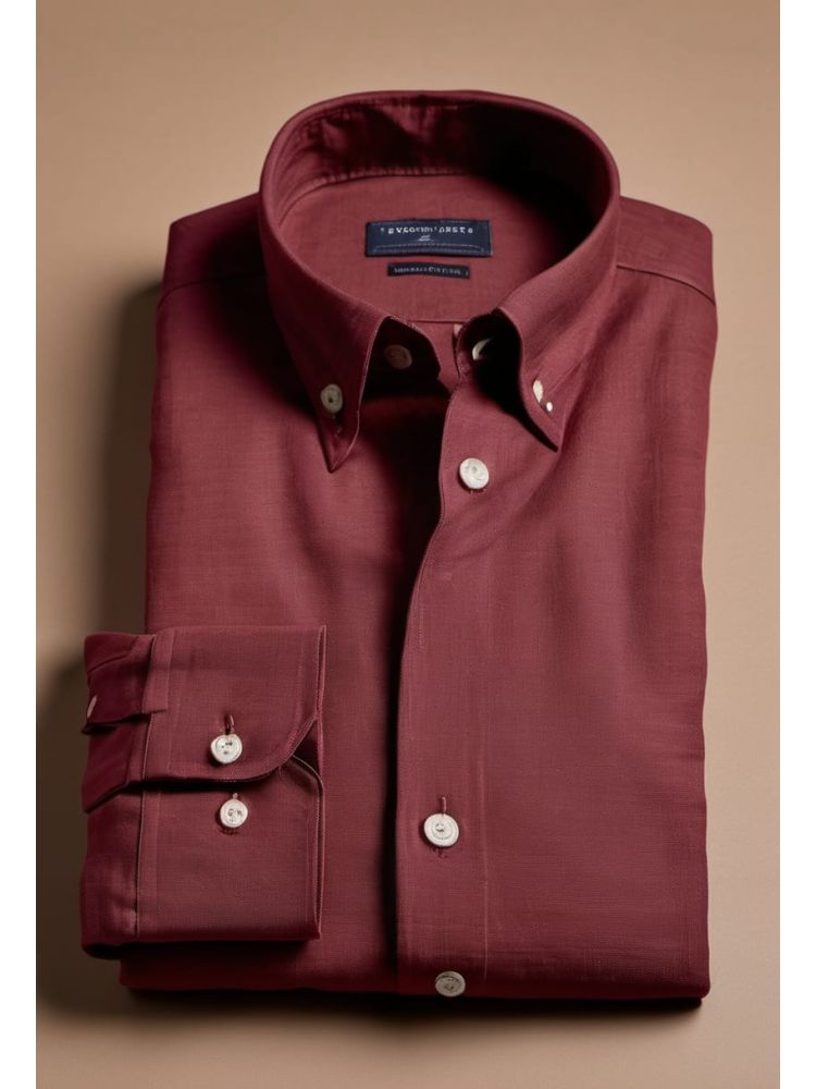 Bordeaux Linen Classic Shirt