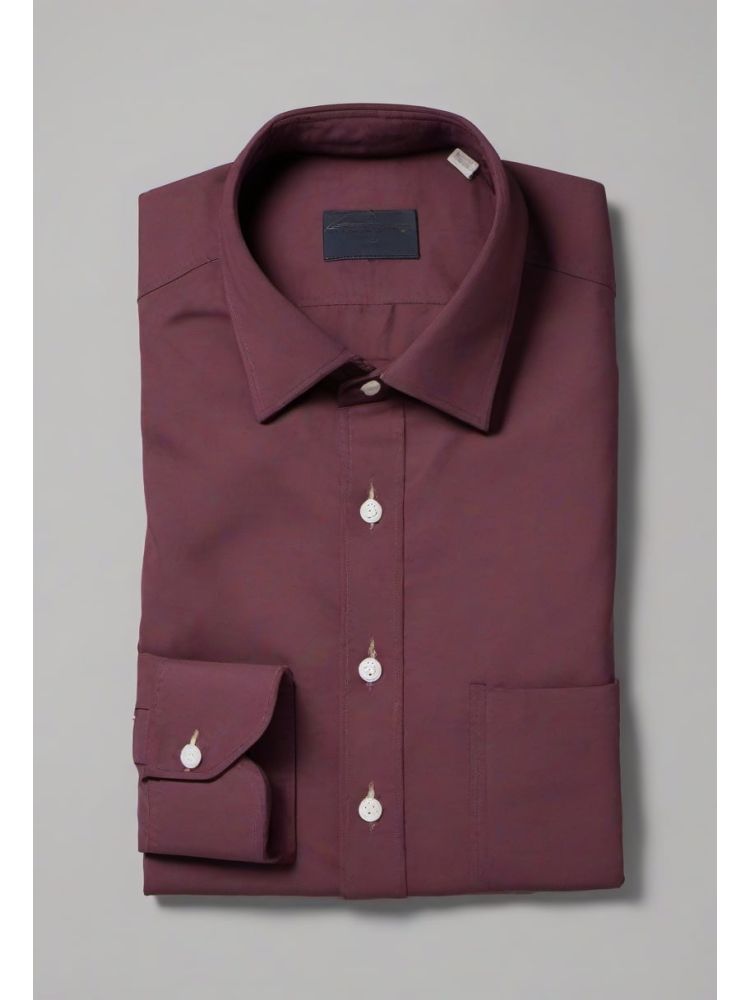 Bordeaux Oxford Camp-collar Shirt